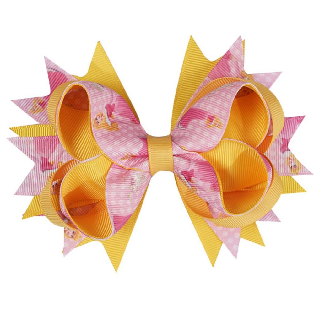 Sleeping Beauty Aurora Girls Hair Bow Clip 5 Inches